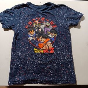 Dragon Ball Z Size Large T Shirt Paint Splatter AOP Short Sleeve Toei Animation